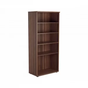 Image of TC Office Bookcase with 4 Shelves Height 1800mm, Dark Walnut