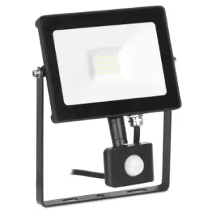 Image of Enlite Quazar20W Adjustable IP65 Driverless LED Floodlight with Pir Sensor 4000K Black - EN-FLH20PBLK/40