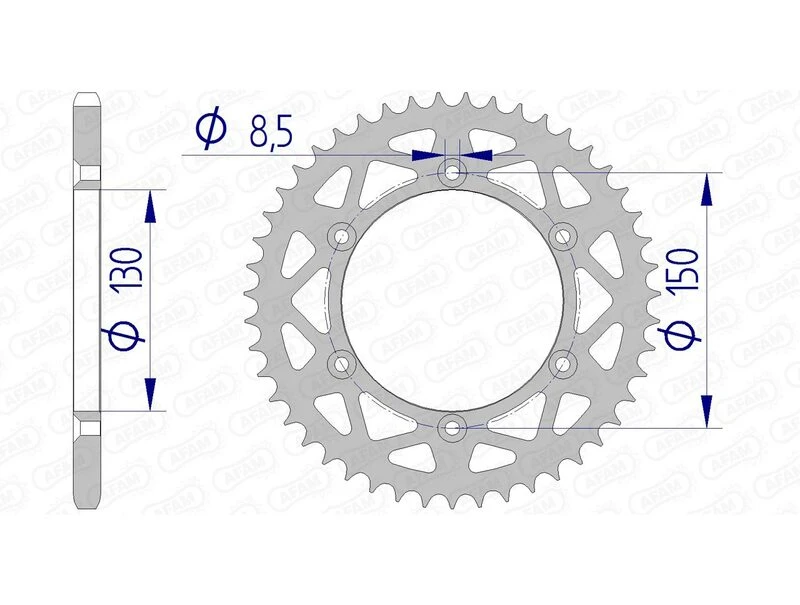 Image of AFAM Aluminium Rear Sprocket 13323 - 520