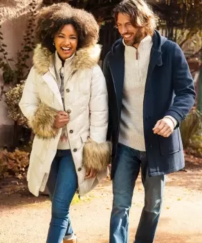 Image of Navy Twill Duffle Coat