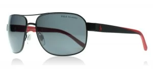 Image of Polo Ralph Lauren PH3093 Sunglasses Black / Red 927781 Polariserade 62mm