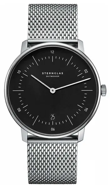 Image of STERNGLAS S01-NA03-MI04 Naos Quartz (38mm) Black Dial / Watch