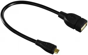 Image of Hama USB Type-C Adapter cable OTG, USB Type-C plug - A socket, 15 cm, black