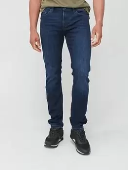 Image of BOSS Delaware 3 Slim Fit Jean, Navy, Size 38, Length Regular, Men
