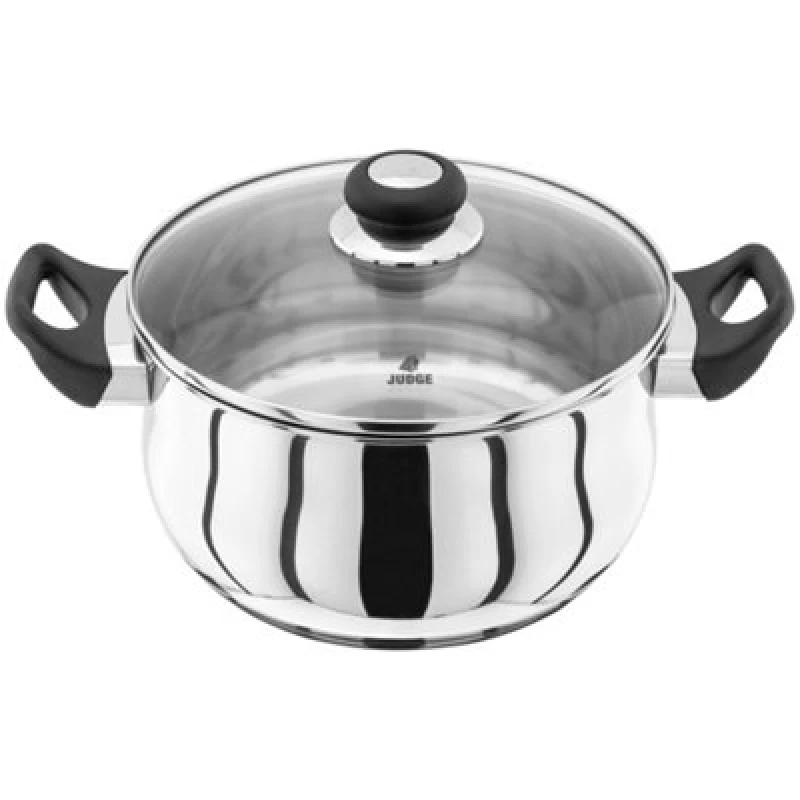 Image of Judge Vista Stainless Steel Casserole Pot 24Cm / 4L - Silver
