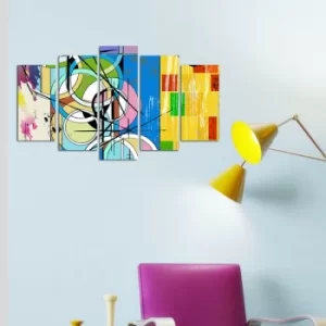 Image of 5ABSMDF-46 Multicolor Decorative MDF Painting (5 Pieces)