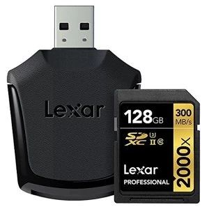 Image of Lexar Professional 2000X 128GB SDXC Memory Card