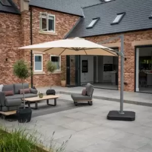 Image of Eros 2.4m x 3.3m Rectangular Cantilever Parasol - Beige