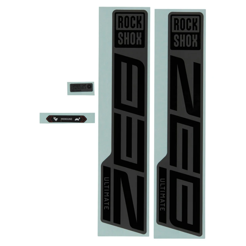 Image of Sram Rockshox Fork Decal Kit Zeb Ultimate 2729 2021 GLOSS BLACKMATTE GREY NO SIZE GLOSS BLACK/MATTE GR