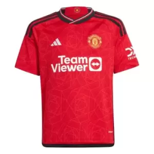 Image of adidas Manchester United Home Shirt 2023 2024 Juniors - Red