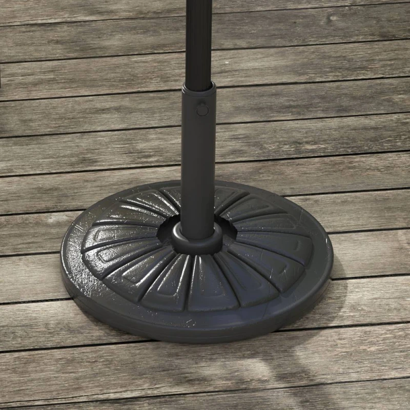 Image of OUTSUNNY 13 kg Patio Umbrella Base Stand, Concrete Umbrella Holder, Black Unisex