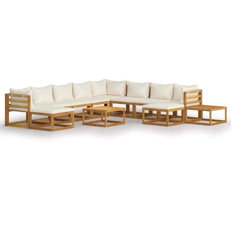 Image of VIDAXL Vidaxl - 12 Piece Garden Lounge Set with Cushions Solid Wood Acacia (uk/ie/fi/no only) 8720286906255