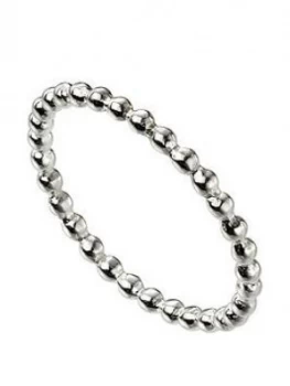 Image of The Love Silver Collection Sterling Silver Thin Beaded Band Ring