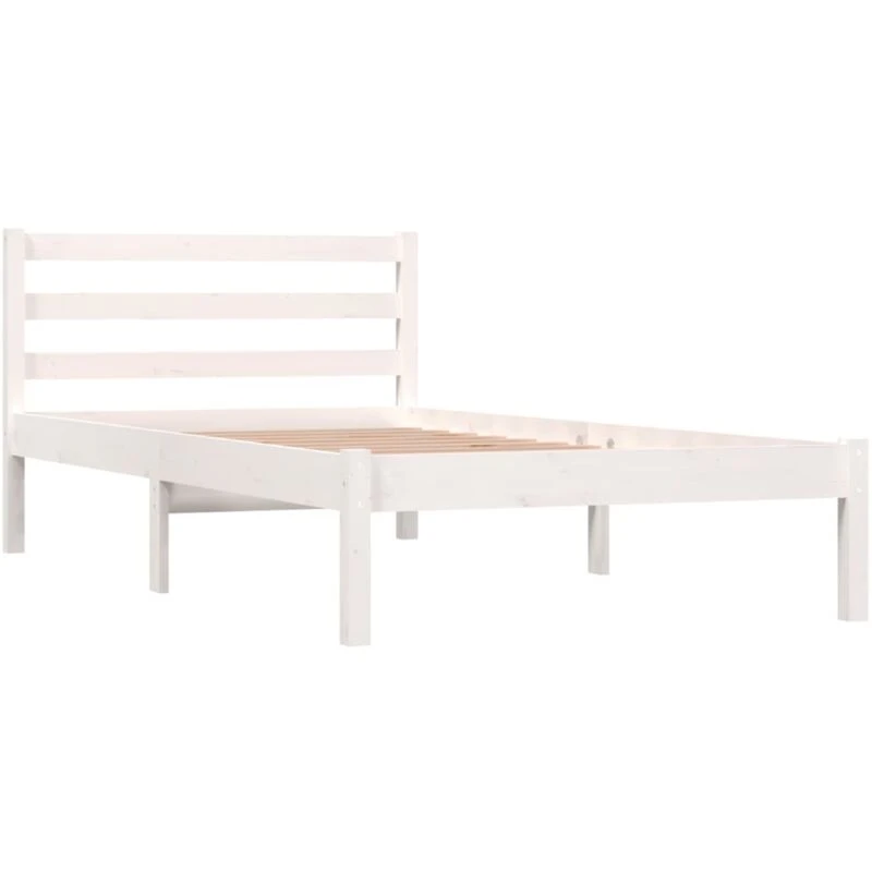 Image of ITYHOME Ityhome - Bed Frame without Mattress 90x190cm White Single vidaXL 8720286877241