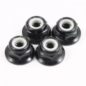 Image of Fastrax M4 Black Flanged Locknuts
