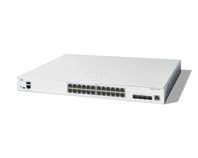 Image of Cisco Catalyst 1300 Series 1300 24-Port 10Gigabit Base-T SFP+ Smart Managed L3 Rack Mountable Switch C1300-24XT