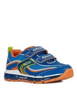 Image of Geox Boys Android Strap Trainer - Blue/Orange
