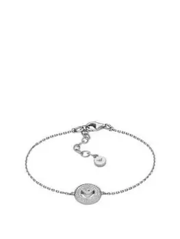 Image of Emporio Armani Ladies Sterling Silver Bracelet, Black, Women