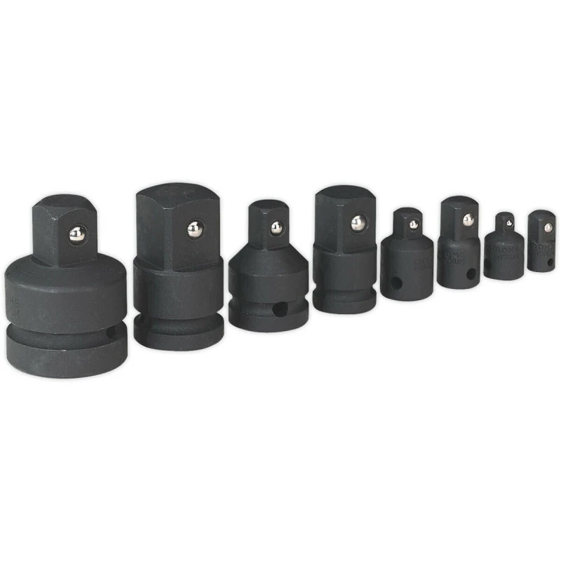 Image of Loops 8 Piece Impact Socket Adaptor Set - Drop Forged Steel - Corrosion Resistant Metallics