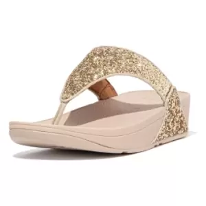 Image of Fit Flop Womens Lulu Glitter Summer Toe Post Sandals UK Size 4 (EU 37)