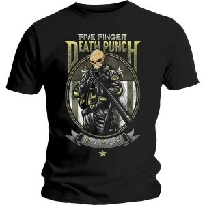 Image of Five Finger Death Punch - Sniper Unisex Medium T-Shirt - Black