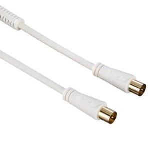 Image of Hama Antenna cable, coax plug to coax plug, gold-plated, ferrite 1.5m 90dB