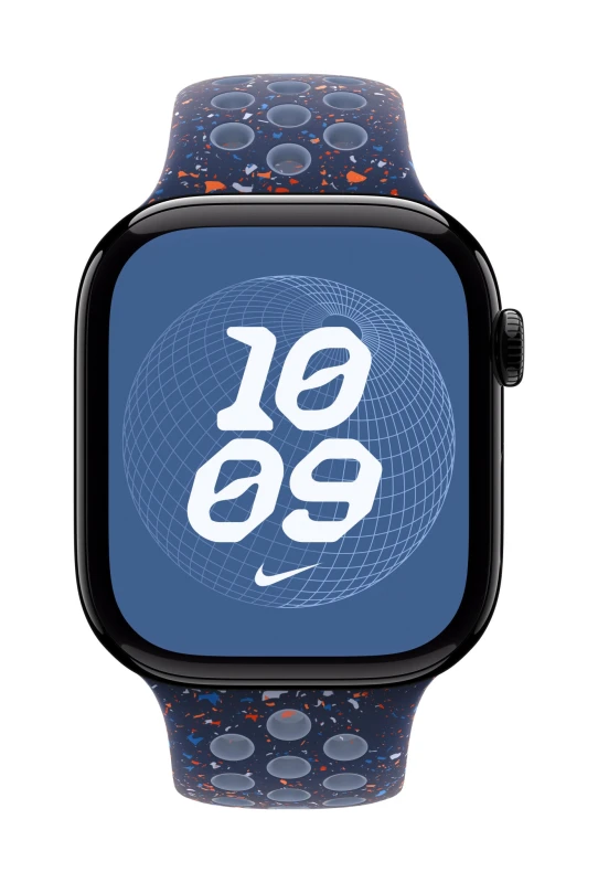 Image of Apple Apple Nike Sport Band Blue Aluminium, Fluoroelastomer MGC94ZM/A