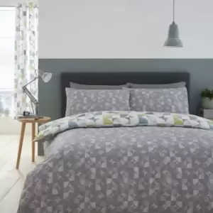 Image of Catherine Lansfield Retro Circles Easy Care King Size Duvet Set Multi - Multicoloured