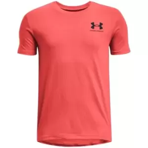 Image of Under Armour Cotton Short Sleeve T-Shirt Junior Boys - Red