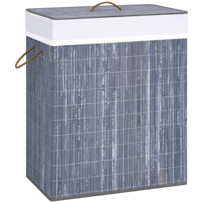 Image of VIDAXL Bamboo Laundry Basket Grey 100 L vidaXL 8720286010631