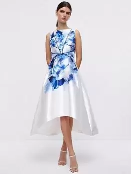 Image of COAST Dip Back Midi Dress - White, Size 12, Women