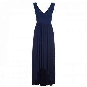 Image of Biba Dip Hem Maxi Dress Womens - Navy