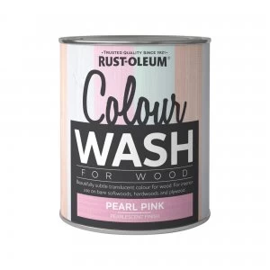 Image of Rust-Oleum Pearl Pink Colour Wash Paint 750ml Pink