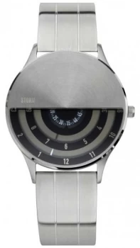Image of STORM Mens VLF Black Disc Dial Stainless Steel Watch