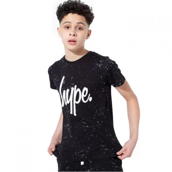Image of Hype Speckle Print T-Shirt - Black/White