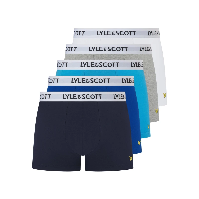 Image of Lyle and Scott Mens Core Trunks Peact/Blue/Whit male Small