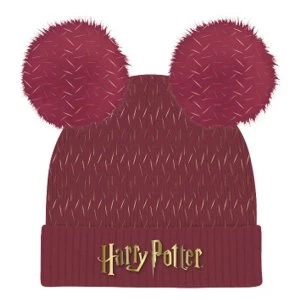 Image of Harry Potter - Logo Pom Pom Beanie Unisex (Red)