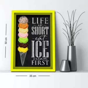 Image of 3550AHS-034 Multicolor Decorative Framed MDF Painting