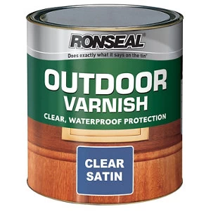 Image of Ronseal Outdoor Varnish - Clear Satin - 750ml