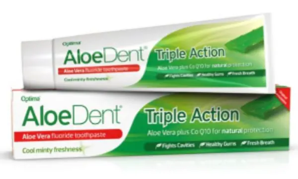 Image of Aloe Dent Triple Action Aloe Vera Fluoride Toothpaste 100ml