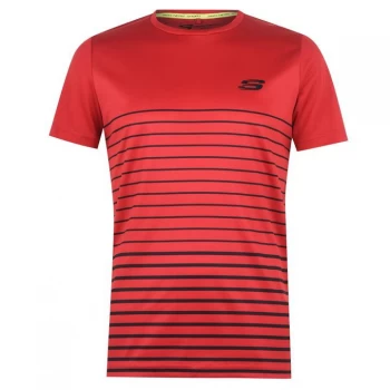 Image of Skechers Stripe T Shirt - Red