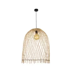 Image of Patras Wire Ceiling Pendant Light Bamboo 1 Light