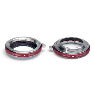 Image of Metabones Leica M Lens to Micro Four Thirds Camera T Adapter LM M43 RM1 Red
