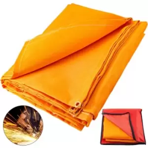 Image of VEVOR Welding Blanket 8 x 10 FT Fiberglass Blanket Heavy-Duty Fire Retardant Blanket for Easy Hanging and Protection from Sparks & Splatters