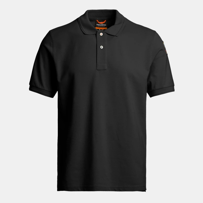 Image of Parajumpers Mens Short Sleeve Polo Shirt Black 541 male S