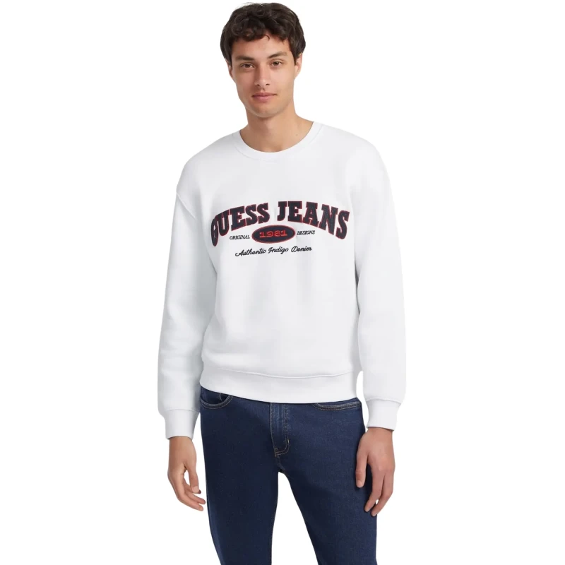 Image of Guess Guess Original Design Sweatshirt Blanc Male M