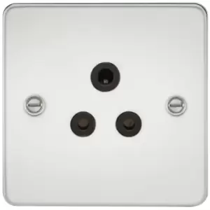 Image of KnightsBridge Flat Plate 5A unswitched socket - polished chrome with Black insert