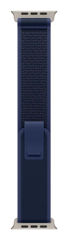 Image of Apple Apple 49mm Blue Trail Loop - M/L - Natural Titanium Finish MXTW3ZM/A