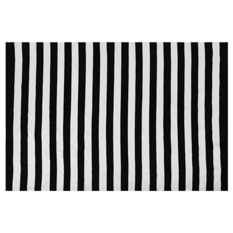 Image of Beliani Outdoor Rug Tavas Black/ White 140 X 200 Cm