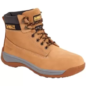 Image of DEWALT Mens Apprentice Leather Industrial Steel Toe Safety Boot (9 UK) (Honey) - Honey